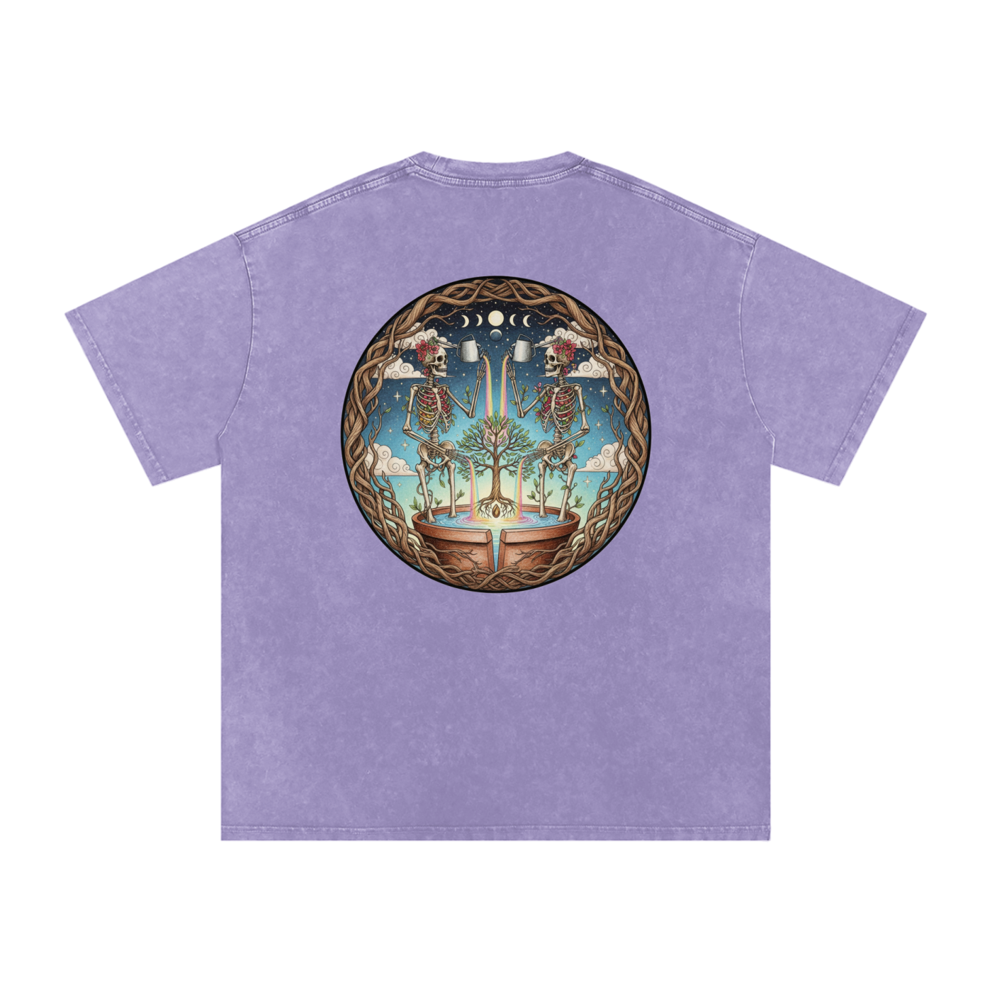 Flower Friends Oversized Vintage T-Shirt - Rave Streetwear View