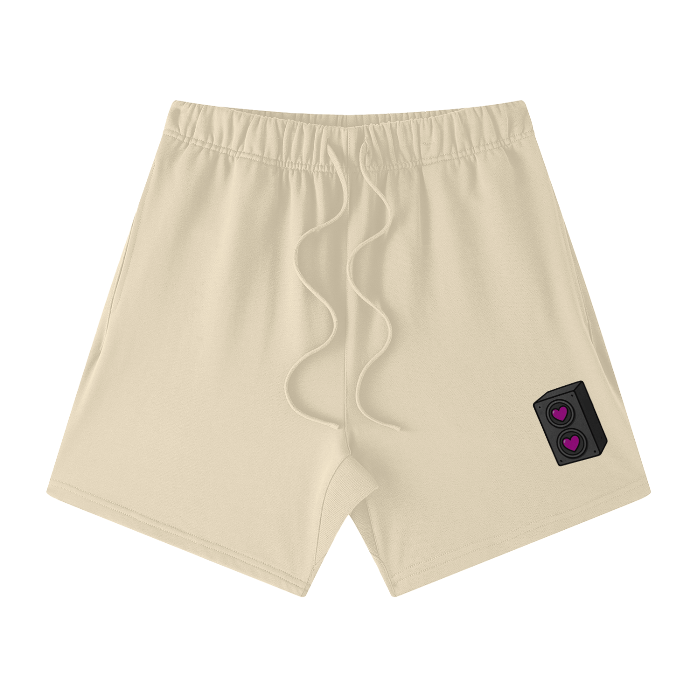 Speaker Love Cotton Shorts - Rave Uniform Detail View