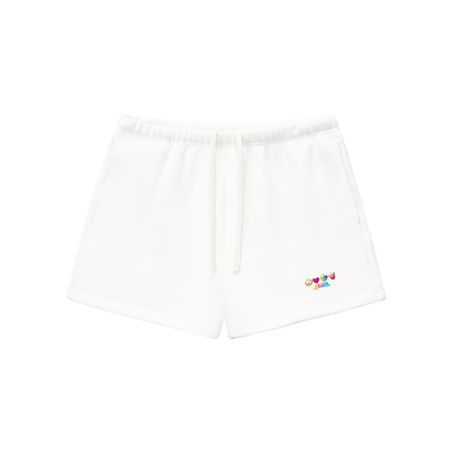 PLUR Cotton Shorts in White by Rave Uniform