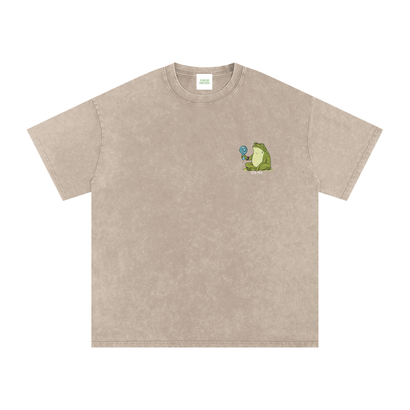 Its Hot Frog Oversized Vintage T-Shirt - Rave Uniform Detail View