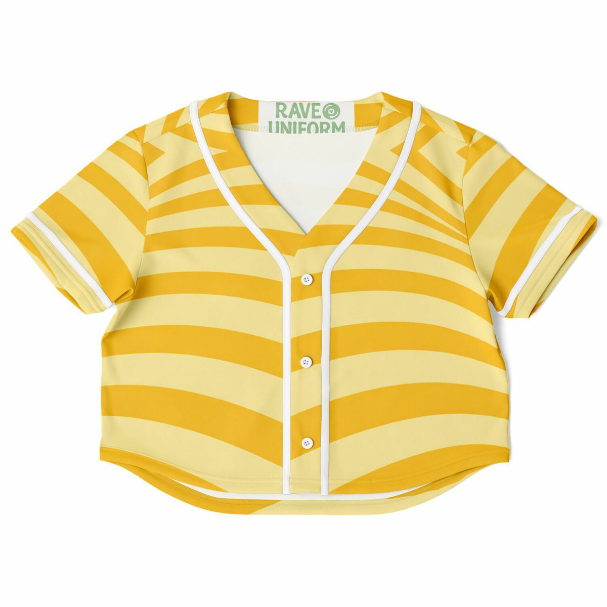 Banana Split Cropped Baseball Jersey, front, flat lay