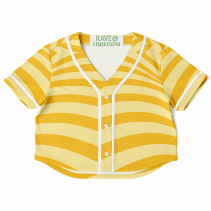 Banana Split Cropped Baseball Jersey, front, flat lay