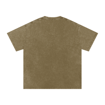Daughter of The Moon Oversized Vintage T-Shirt in Gray Green detail view by Rave Uniform