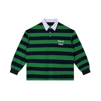 Rave Dad Stripe Polo Shirt