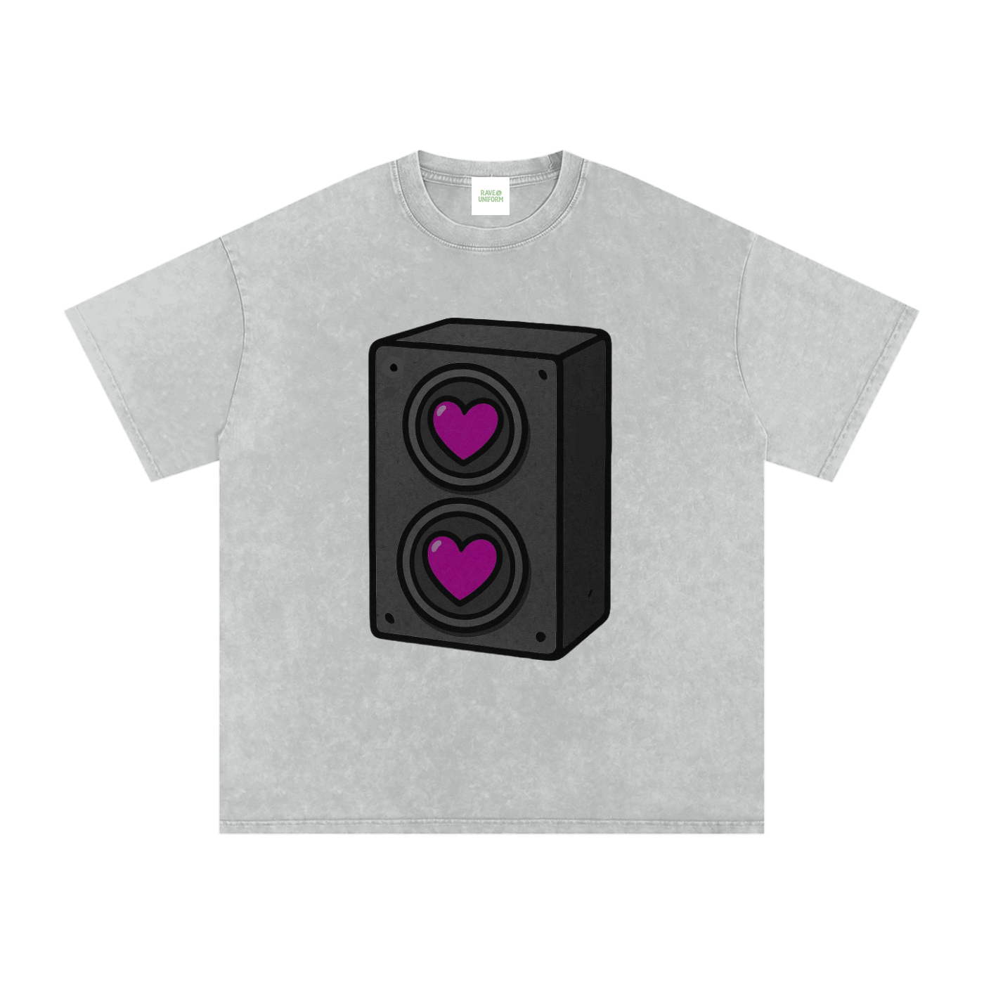 Bass Love Oversized Vintage T-Shirt - Rave Streetwear View