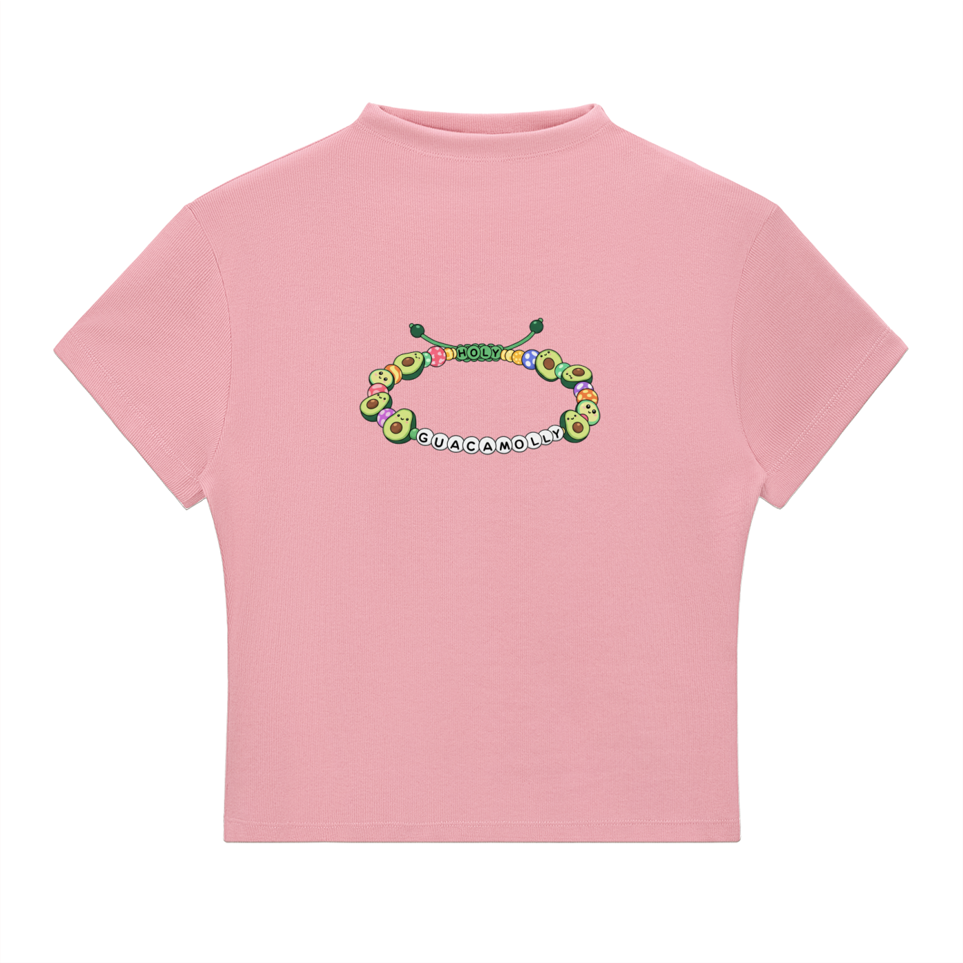 Holy Guacamolly Slim Fit T-Shirt in Pink by Rave Uniform