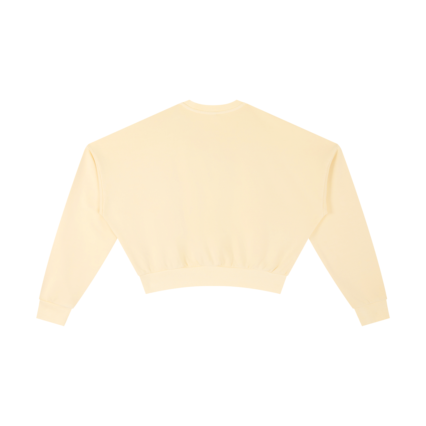 Smiley Cropped Clinched Waist Sweater in Apricot alternate view by Rave Uniform