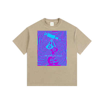 Eye Spy Oversized T-Shirt in Khaki by Rave Uniform