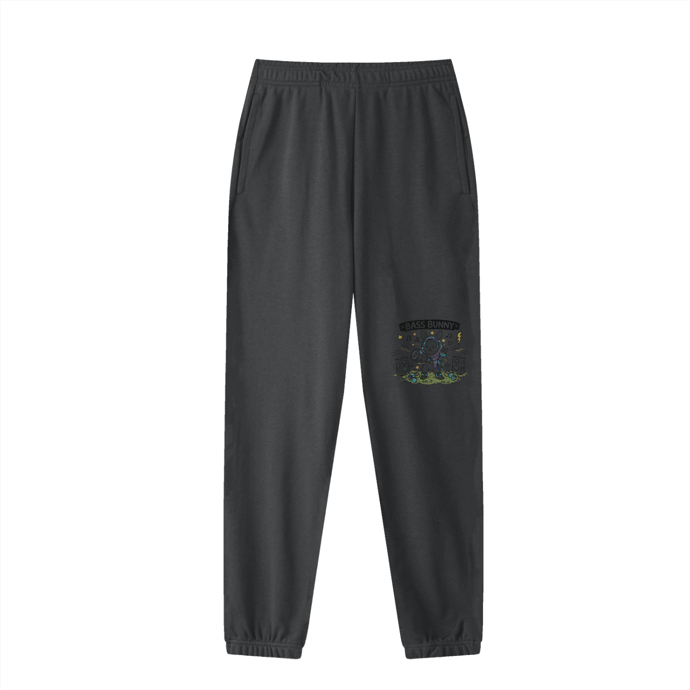 Bass Bunny Sweatpants - Rave Uniform Detail View