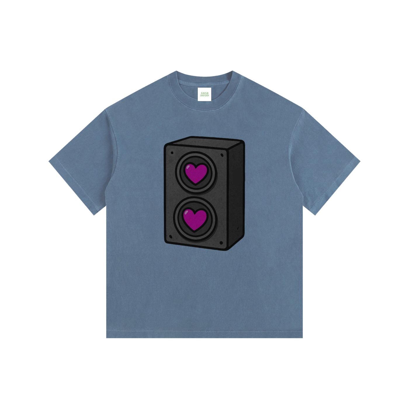 Bass Love Oversized T-Shirt - Rave Uniform Detail View