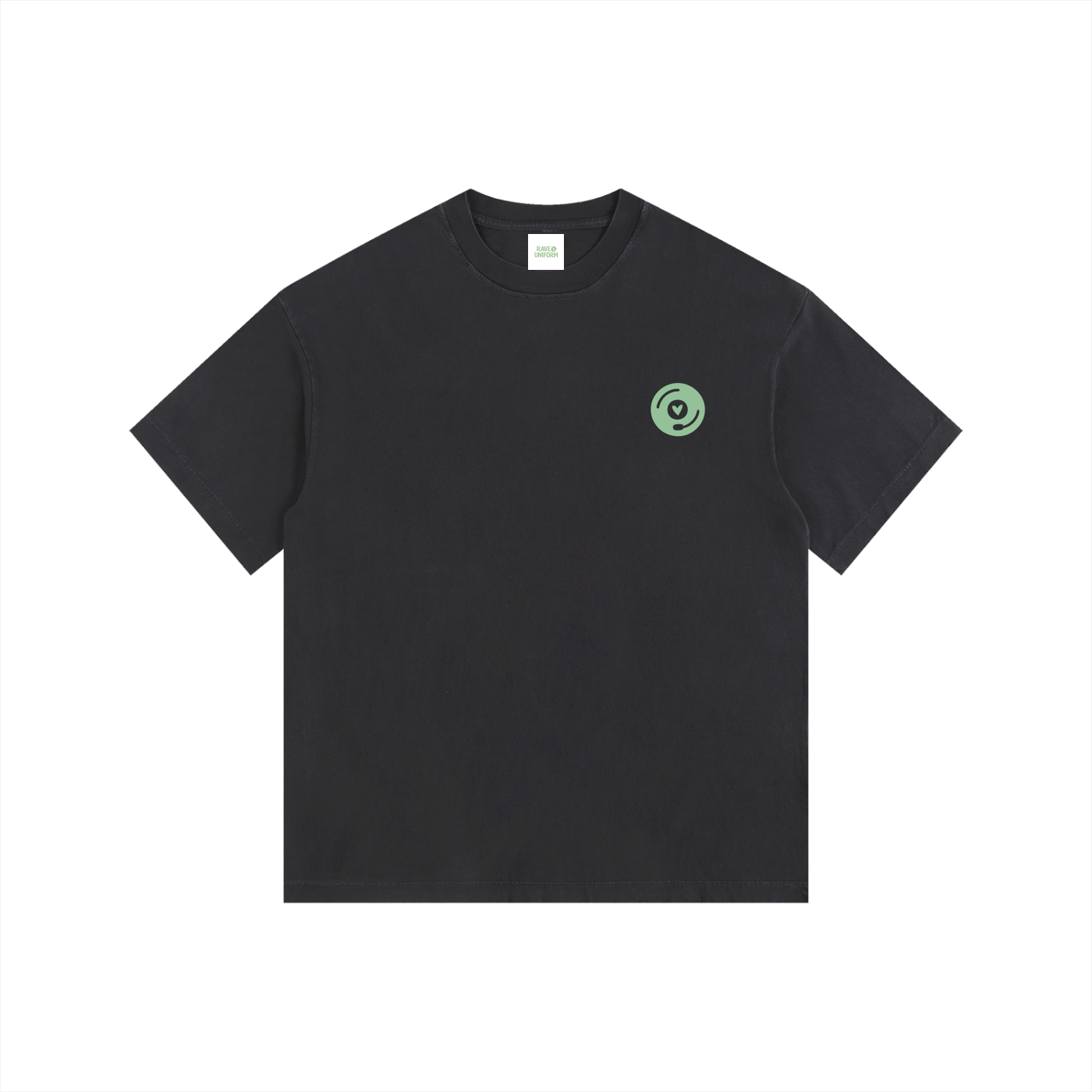 Vinyl Love Oversized T-Shirt in Black by Rave Uniform