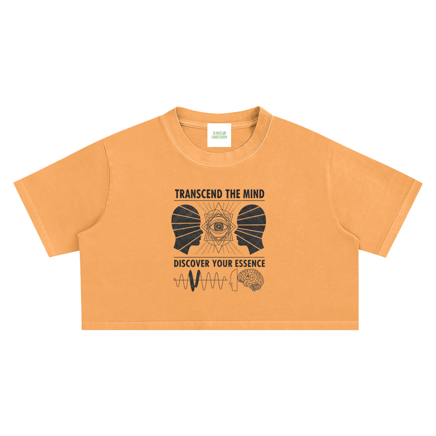 Discover Your Mind Crop Top - Rave Streetwear View