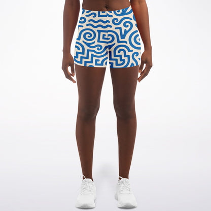 Greek Isles Legging Shorts, front, on model