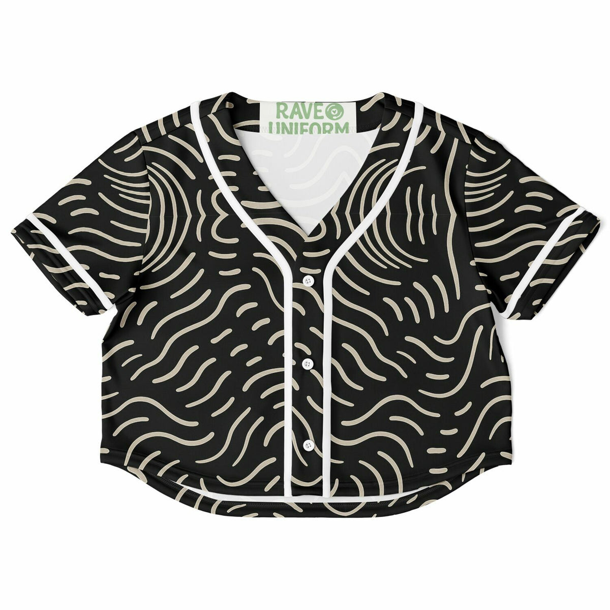 Golden Doodles Cropped Baseball Jersey, front, flat lay