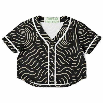 Golden Doodles Cropped Baseball Jersey, front, flat lay