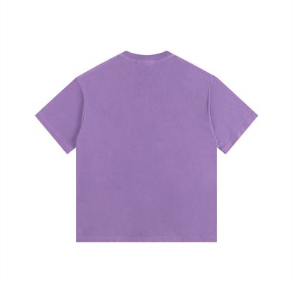 Interstellar Traveller Oversized T-Shirt in Purple detail view by Rave Uniform