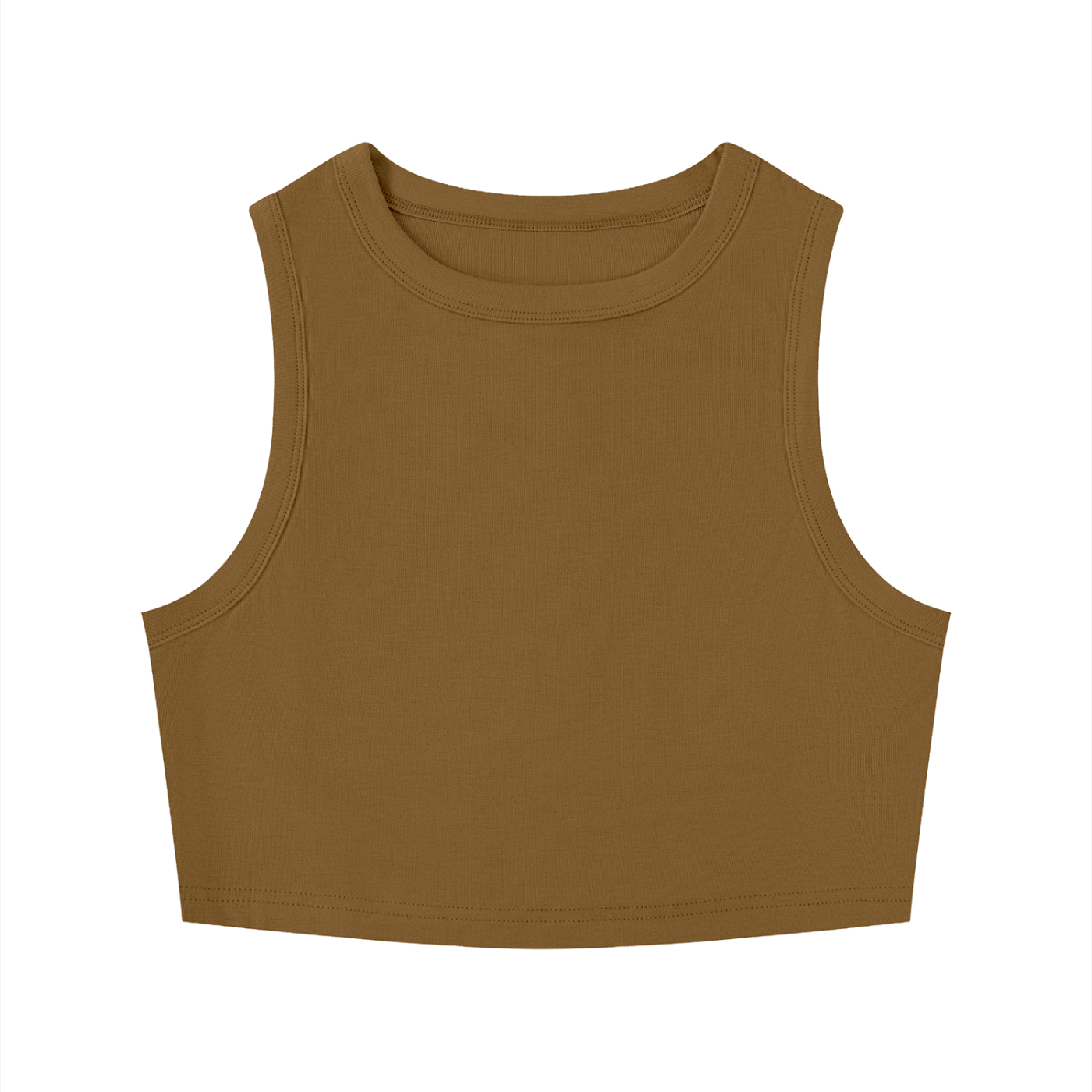 Crewneck Cropped Tank Top - Rave Uniform Detail View