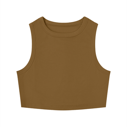 Crewneck Cropped Tank Top - Rave Uniform Detail View