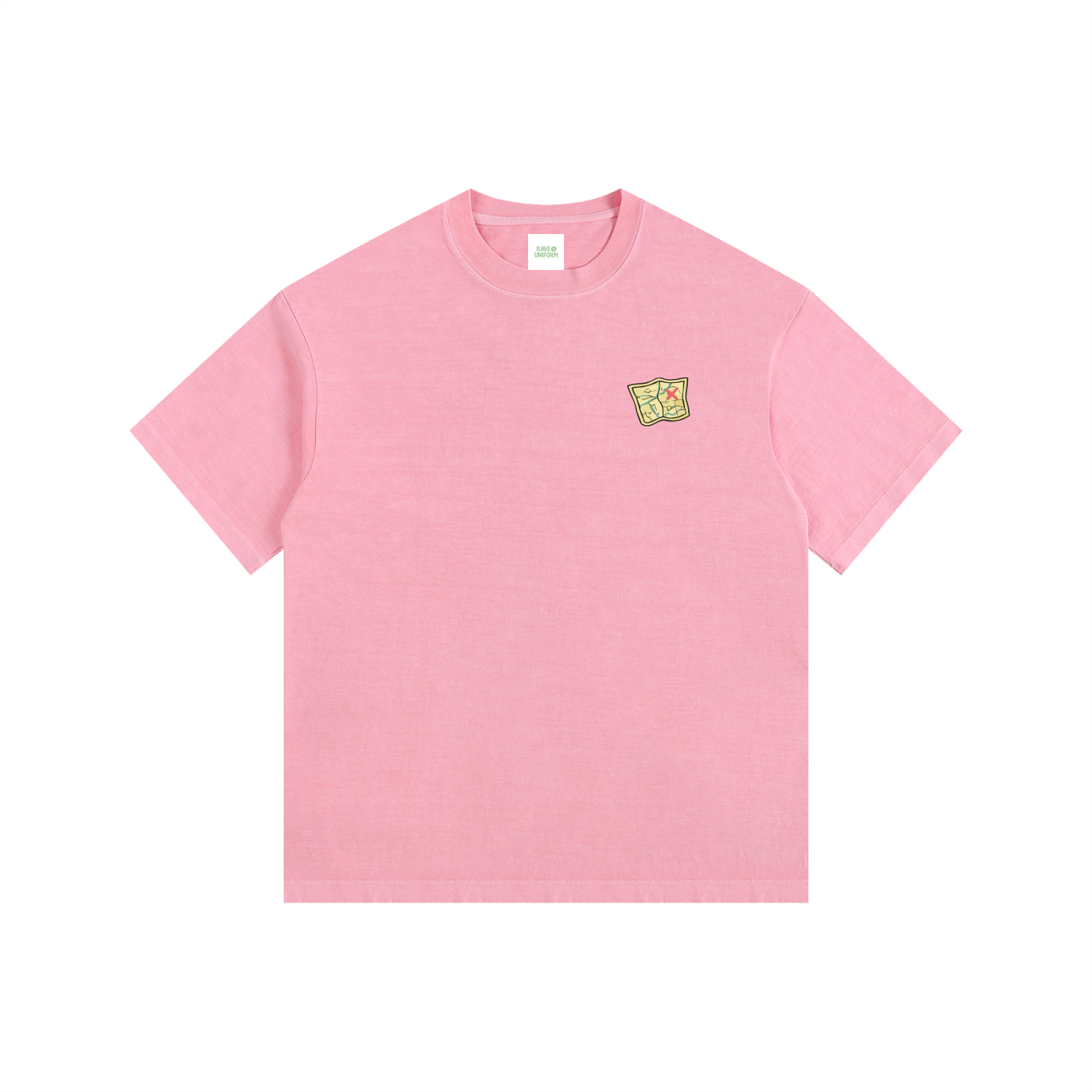 Side Quest Oversized T-Shirt in Pink side view by Rave Uniform