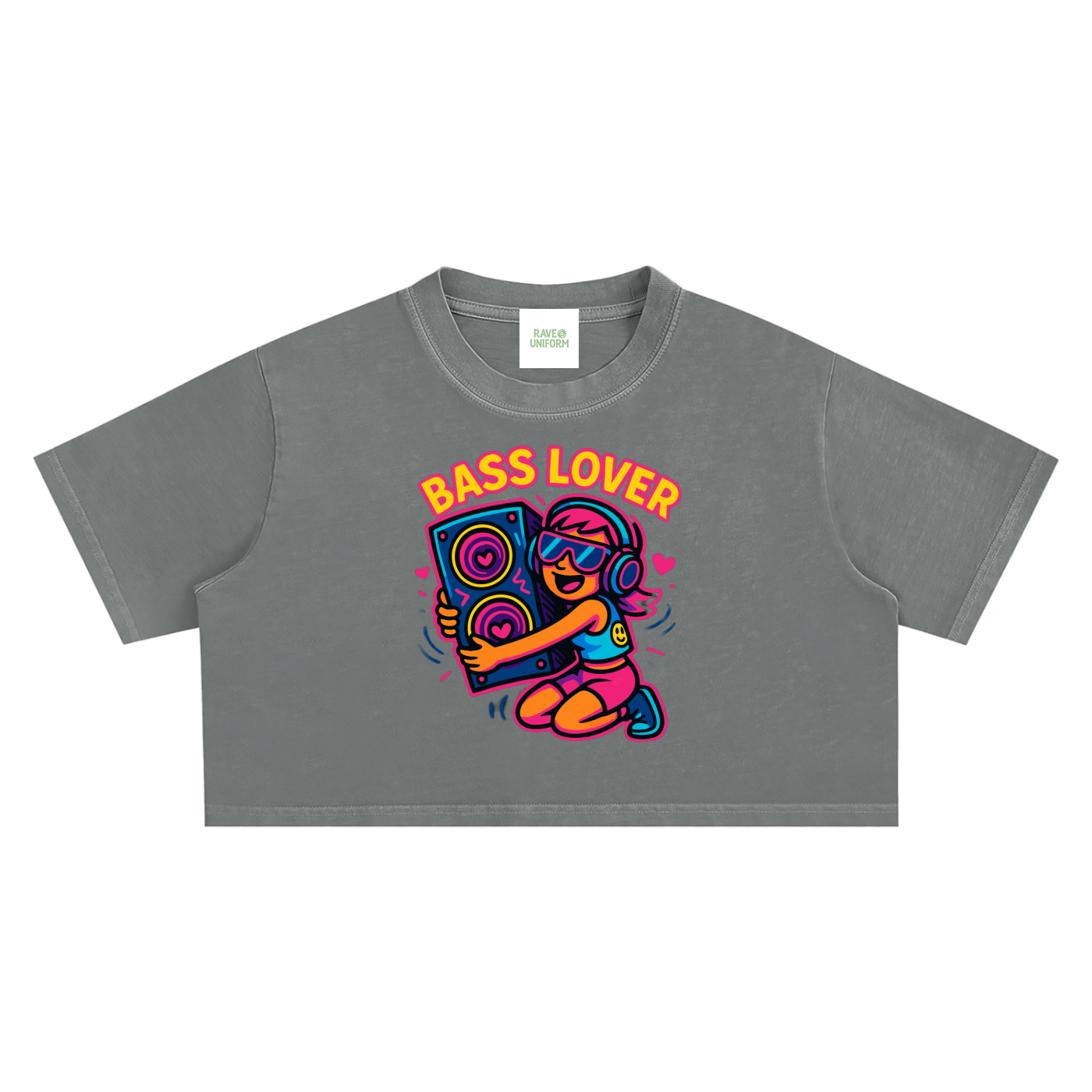 Bass Lover Crop Top - Rave Streetwear View