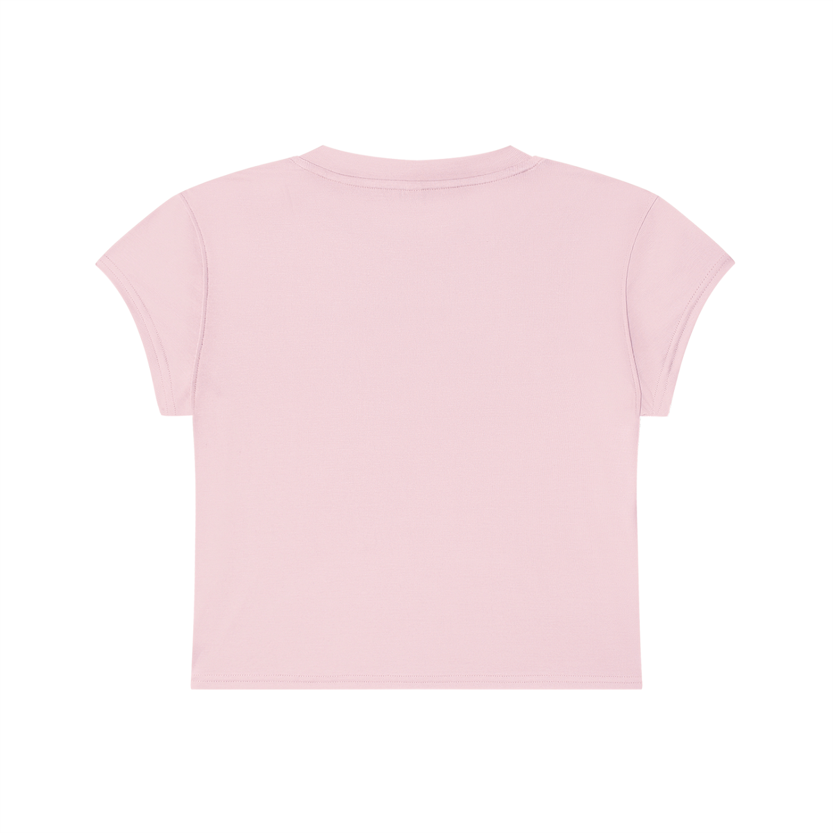 Two Test Kits Baby Tee in Pink, back