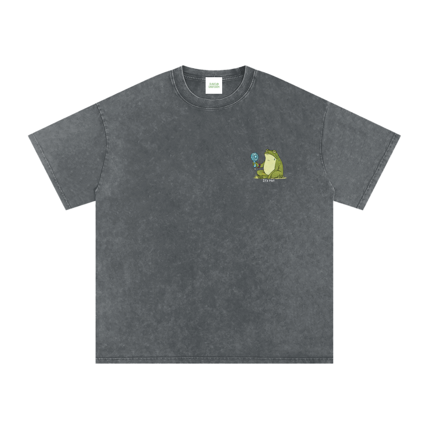 Its Hot Frog Oversized Vintage T-Shirt - Rave Uniform Detail View