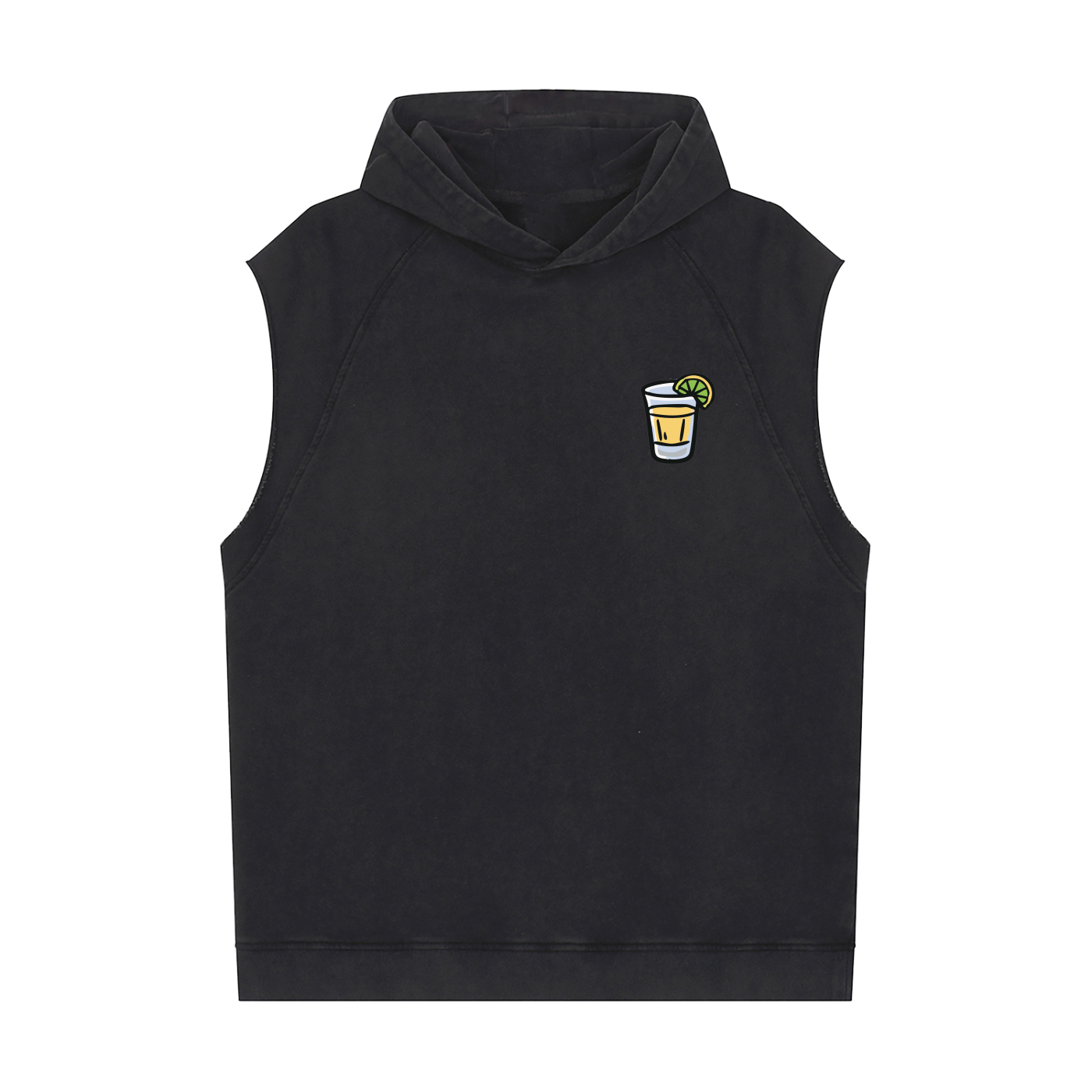 Techno & Tequila Sleeveless Hoodie in Black by Rave Uniform