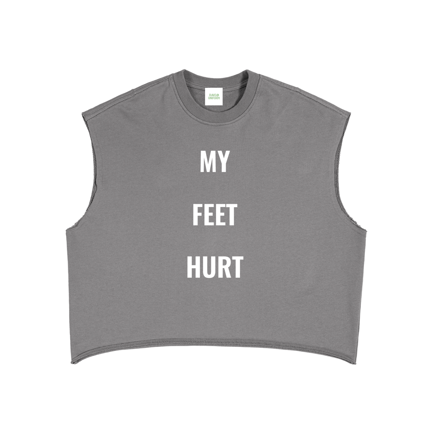 Feet Hurt Boxy Tank Top - Rave Streetwear View