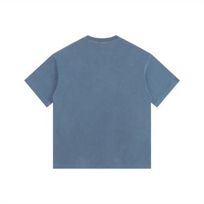 Labubu Oversized T-Shirt in Royal Blue detail view by Rave Uniform