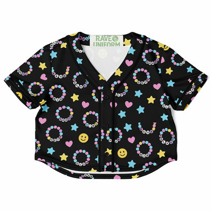 Kandi Cropped Baseball Jersey, front, flat lay