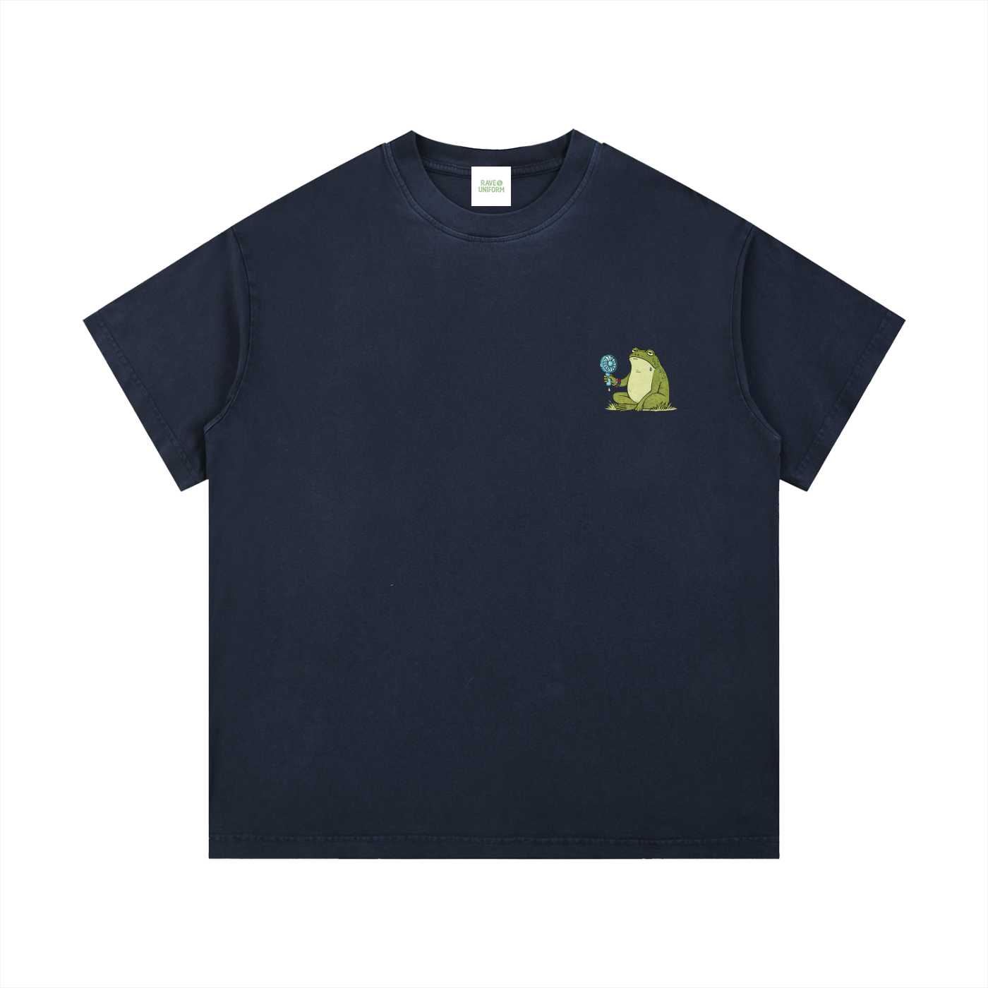 Its Hot Frog T-Shirt in Royal Blue detail view by Rave Uniform