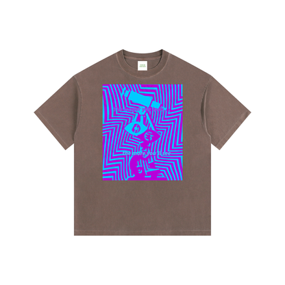 Eye Spy Oversized T-Shirt in Coffee detail view by Rave Uniform