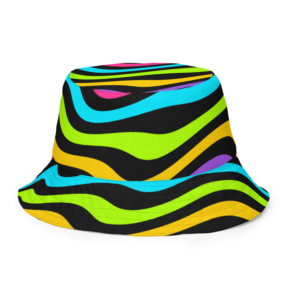 Acid Waves Reversible Bucket Hat, outside