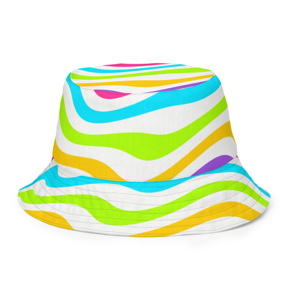 Acid Waves Reversible Bucket Hat, inside (reversed)