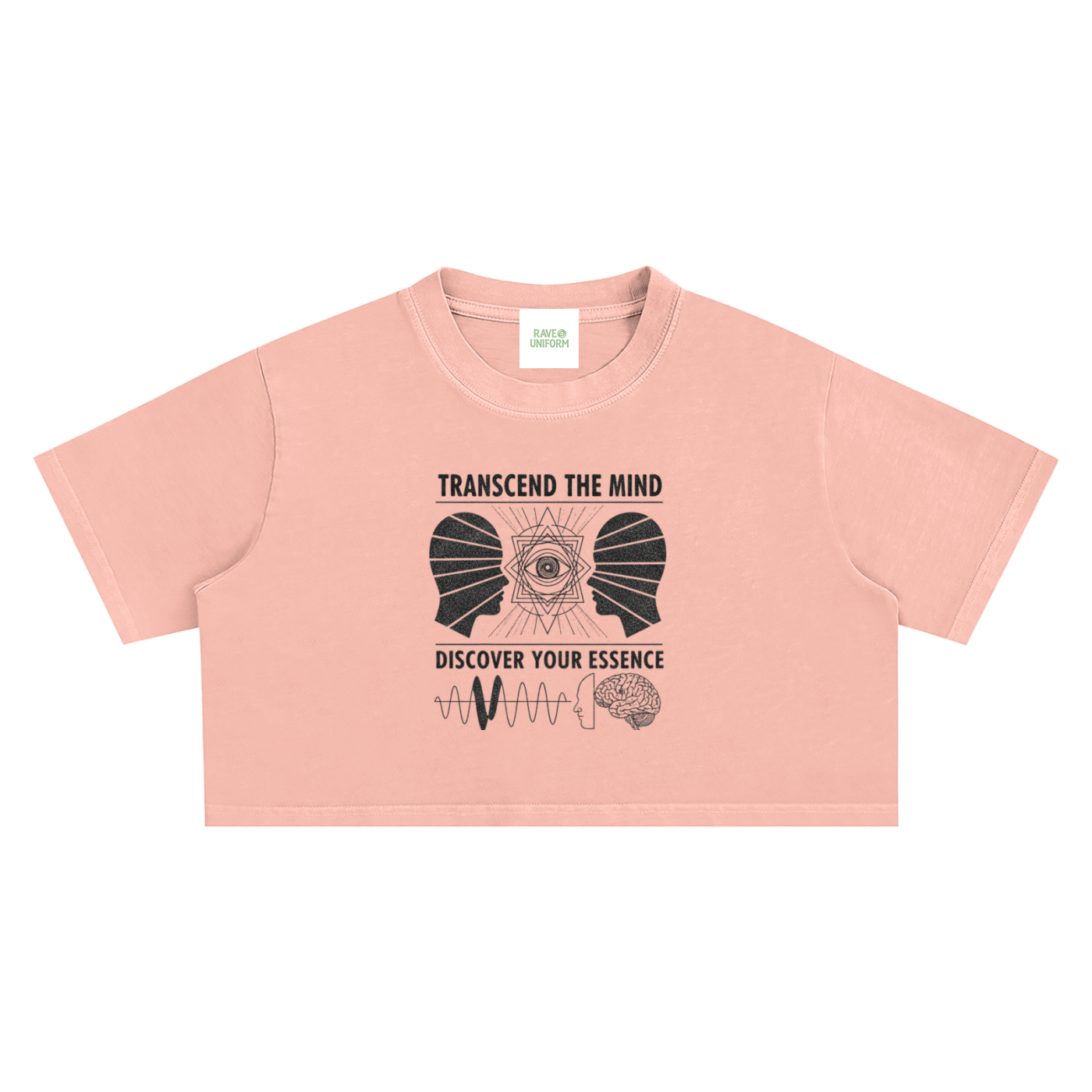 Discover Your Mind Crop Top - Rave Streetwear View
