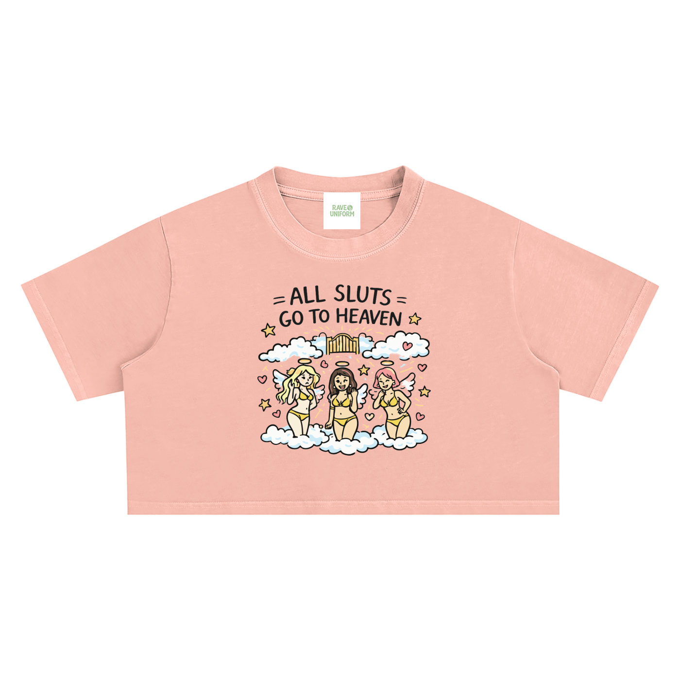 Heaven's Gate Crop Top - Rave Streetwear View