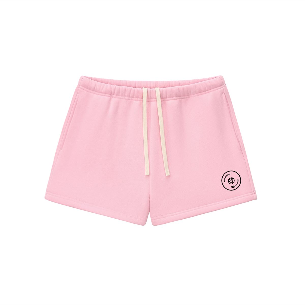 Vinyl Love Fleece Sweatshorts in Pink by Rave Uniform