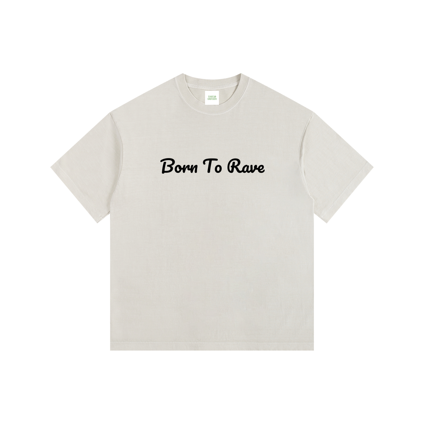 Born to Rave Oversized T-Shirt in Light Apricot by Rave Uniform
