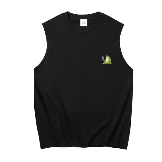 Its Hot Frog Muscle Tank Top in Black by Rave Uniform