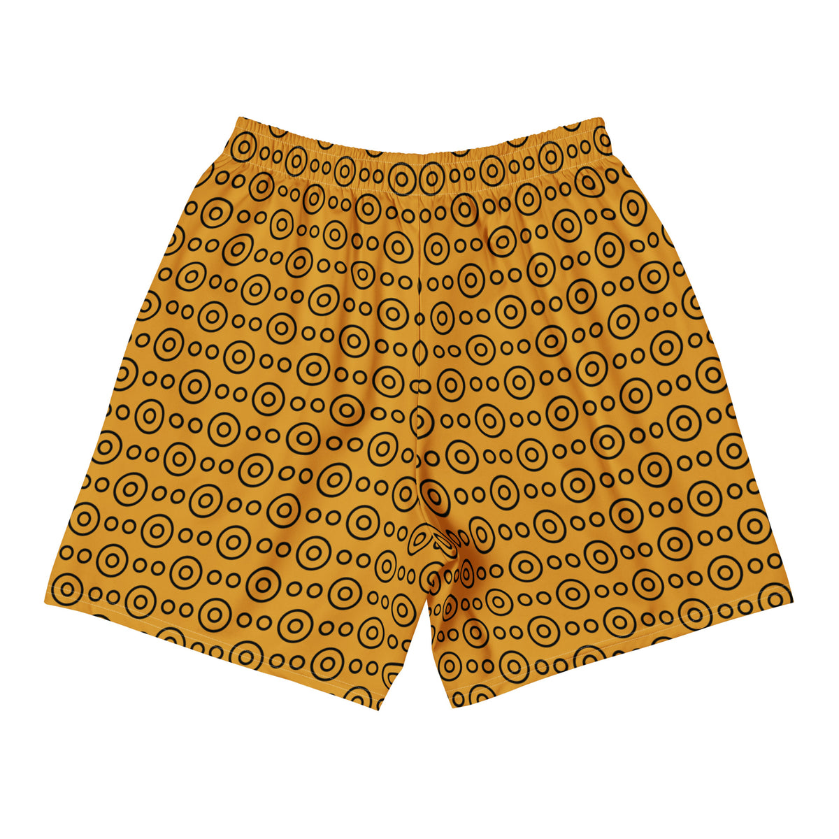 Yellow Eyes Active Shorts back view by Rave Uniform