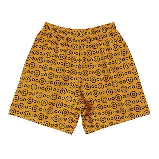 Yellow Eyes Active Shorts back view by Rave Uniform