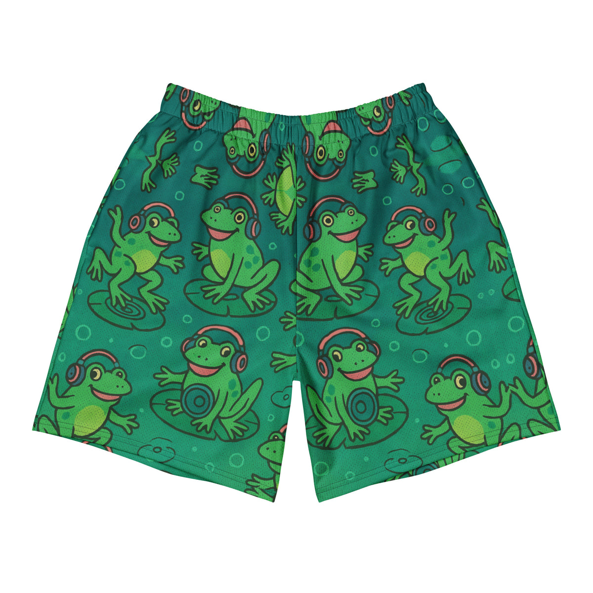 Bass Frog Active Shorts in Long - 6.5" Inseam front view by Rave Uniform