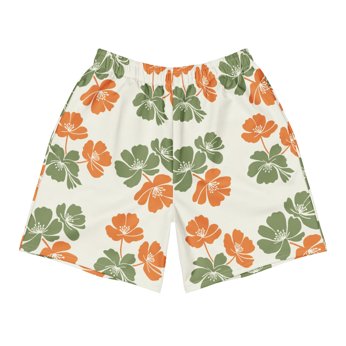 Floral Breeze Active Shorts in Long - 6.5" Inseam front view by Rave Uniform