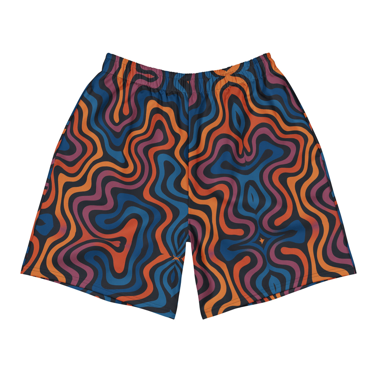 Dyed Spaghetti Active Shorts in Long - 6.5" Inseam front view by Rave Uniform