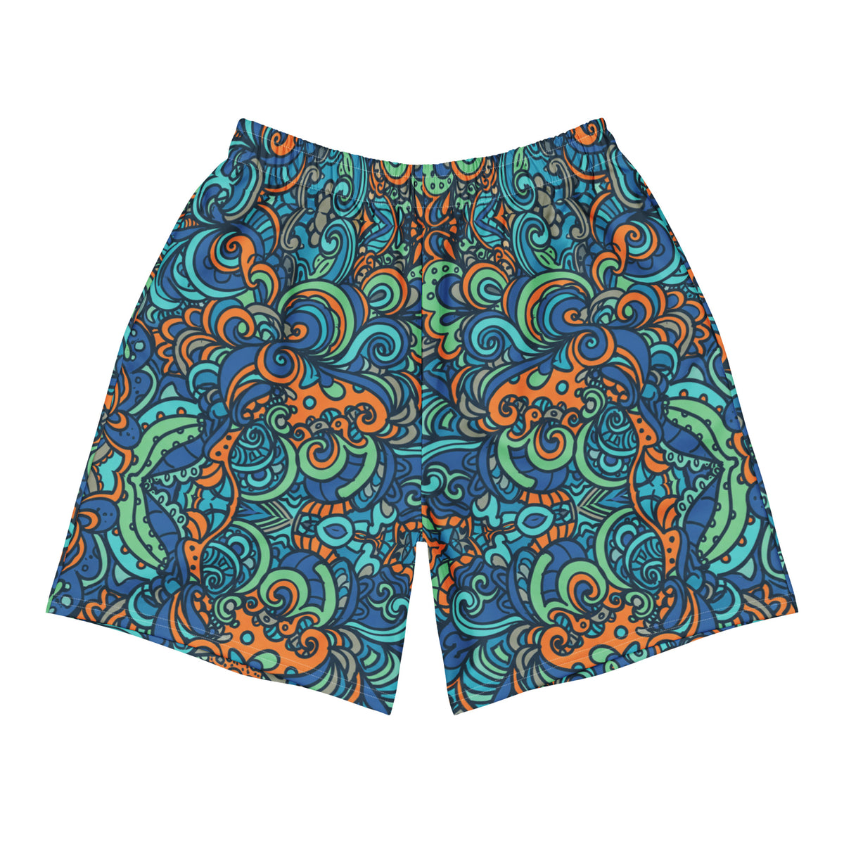 Tropical Island Active Shorts in Long - 6.5in Inseam front view by Rave Uniform
