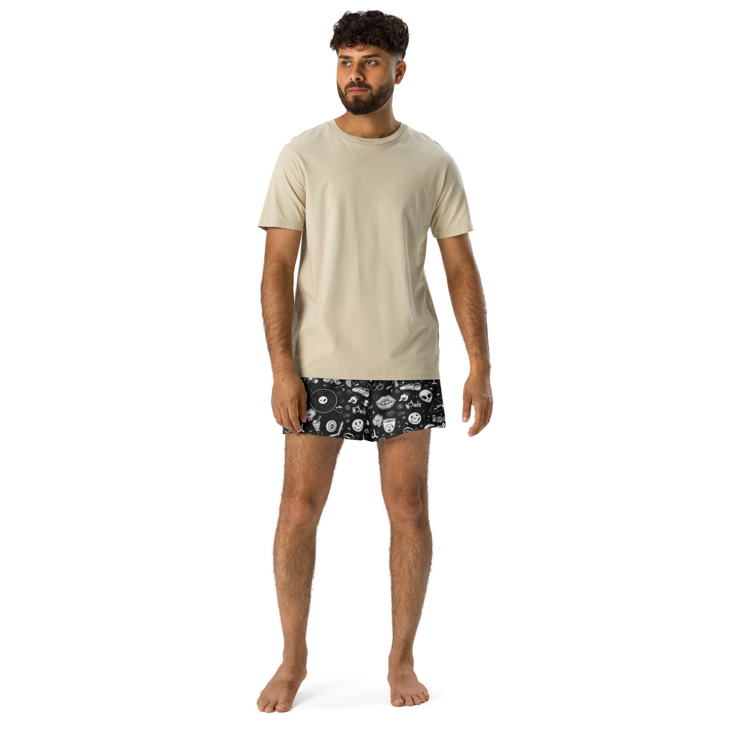 All-Over Print Unisex Athletic Shorts front view by Rave Uniform