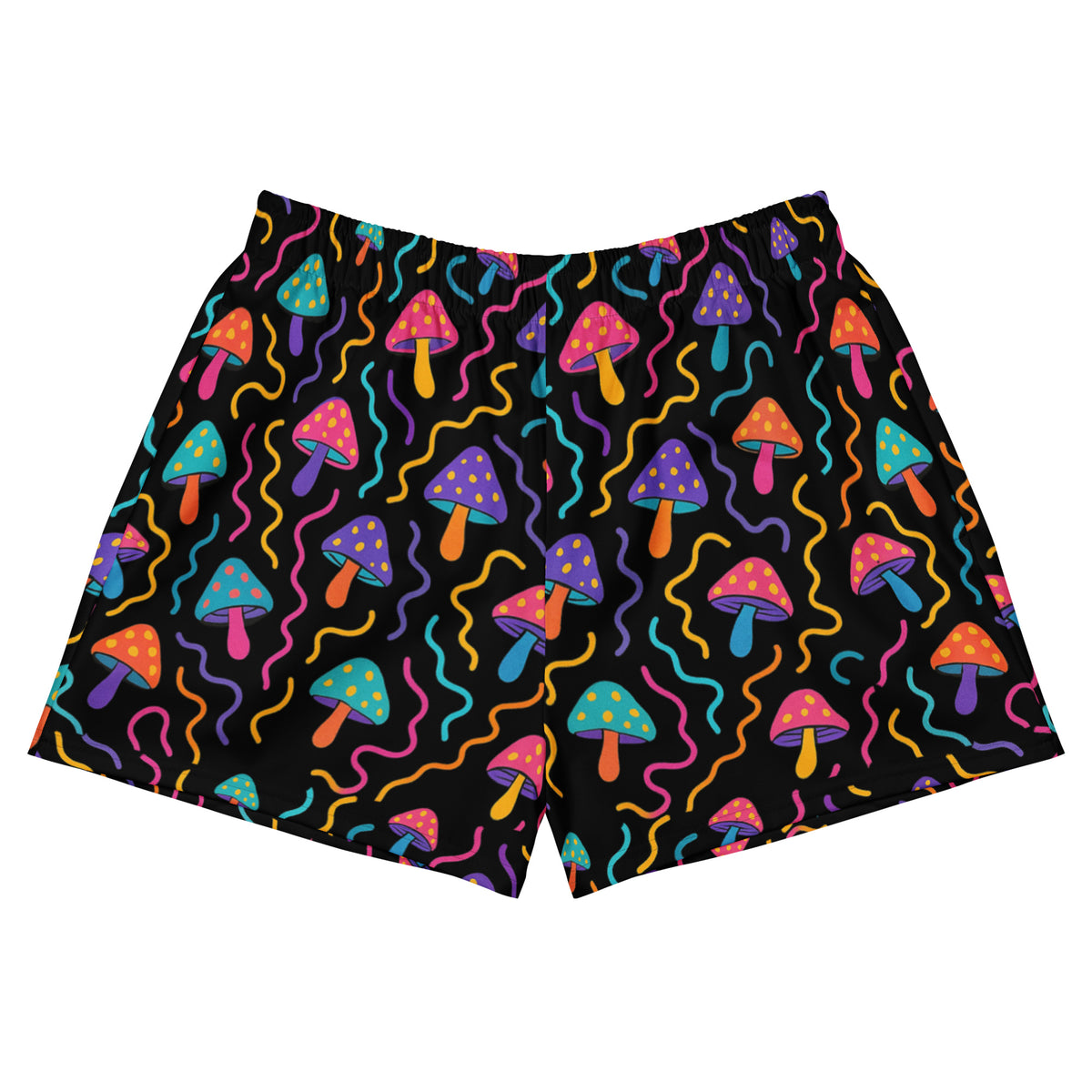 Mushroom Confetti Active Shorts in Short - 2.5" Inseam front view by Rave Uniform