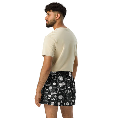 All-Over Print Unisex Athletic Shorts back view by Rave Uniform
