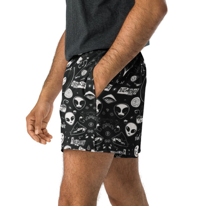 All-Over Print Unisex Athletic Shorts detail view by Rave Uniform