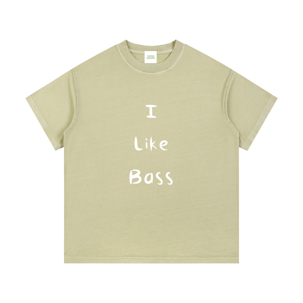 I Like Bass T-Shirt in Bean Green by Rave Uniform